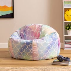 icon® Teen Ombre Mermaid Print Classic Bean Bag, Multicolour