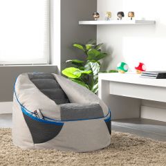 PLAY-R1 Alpha Kids Gaming Bean Bag Chair, Grey
