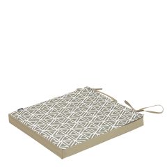 Veeva® Medium Square Geometric Print Seat Pad, Olive
