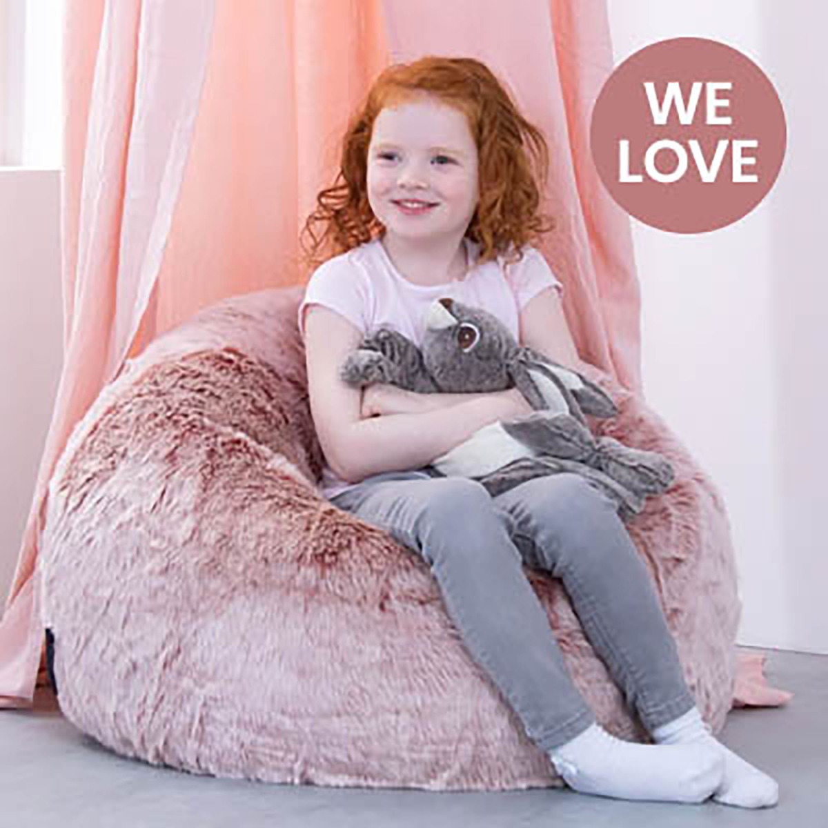 Faux Fur Kids Bean Bag