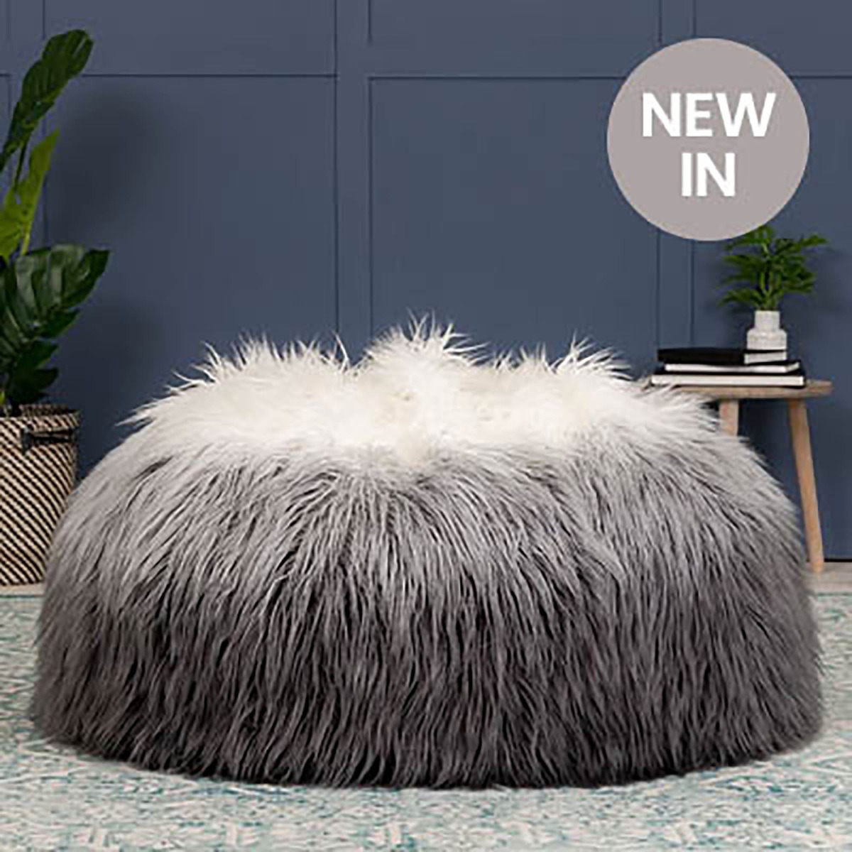 Ombre Faux Fur Bean Bag