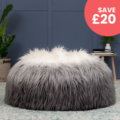 Ombre Mongolian Faux Fur Bean Bag