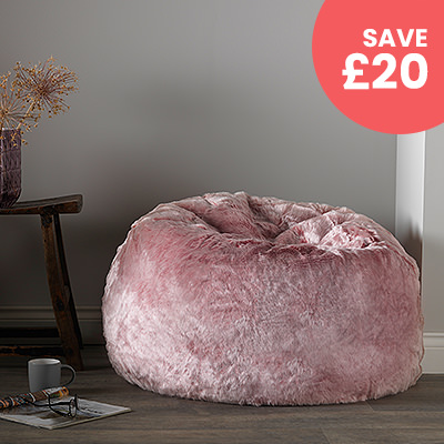 Rose Dust Faux Fur Bean Bag