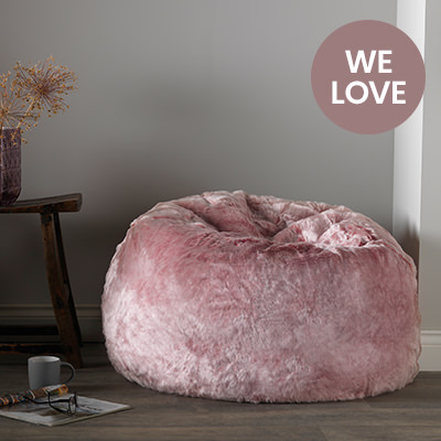 PinkFaux Fur Bean Bag