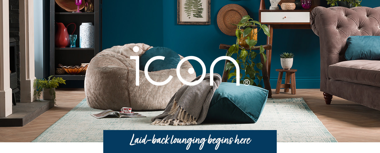 icon laid back lounging begins here