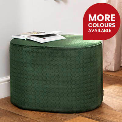 Velvet Upholstered Oval