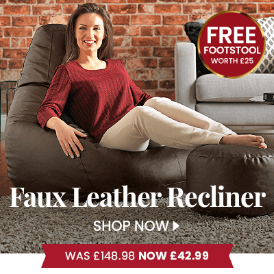 Faux Leather Recliner - Sub Banner