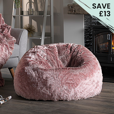 PinkFaux Fur Bean Bag