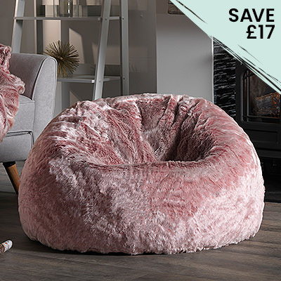 PinkFaux Fur Bean Bag