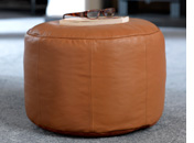 Luxury Real Leather Bean Bag Footstool